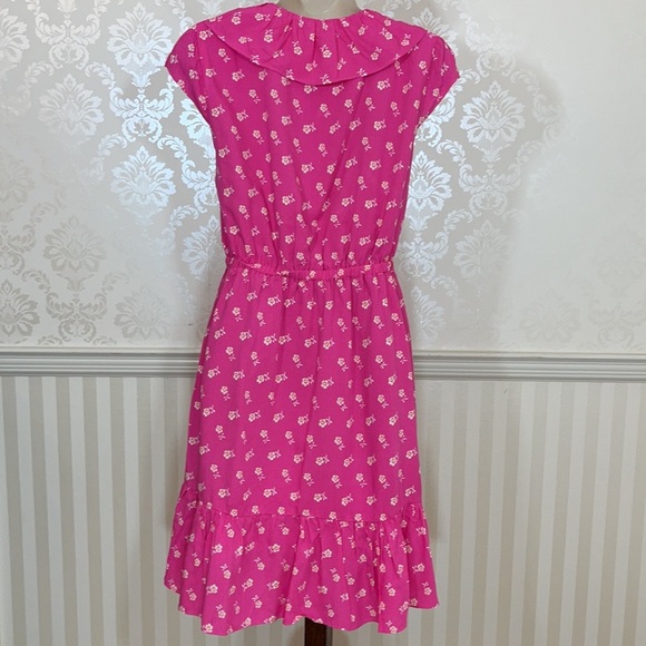 NWT J. Crew Pink Floral Print Ruffle Dress - Picture 10 of 10